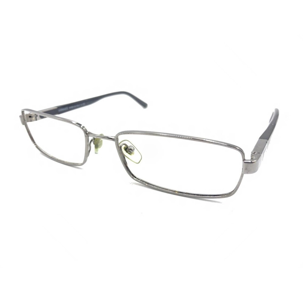 Versace Silver Black Metal Rectangle Eyeglasses F… - image 8